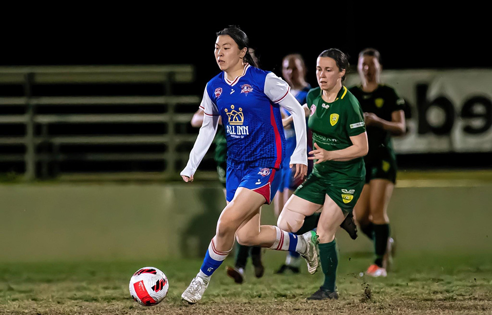 女子サッカー梅原選手